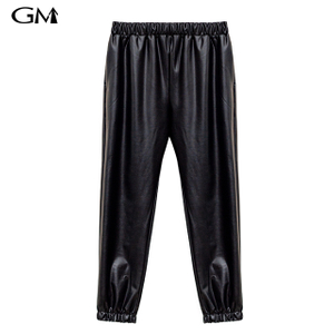 New PU leather black pants