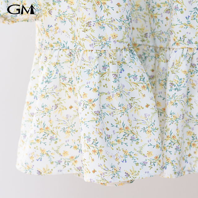 New round neck floral slim fitting dress