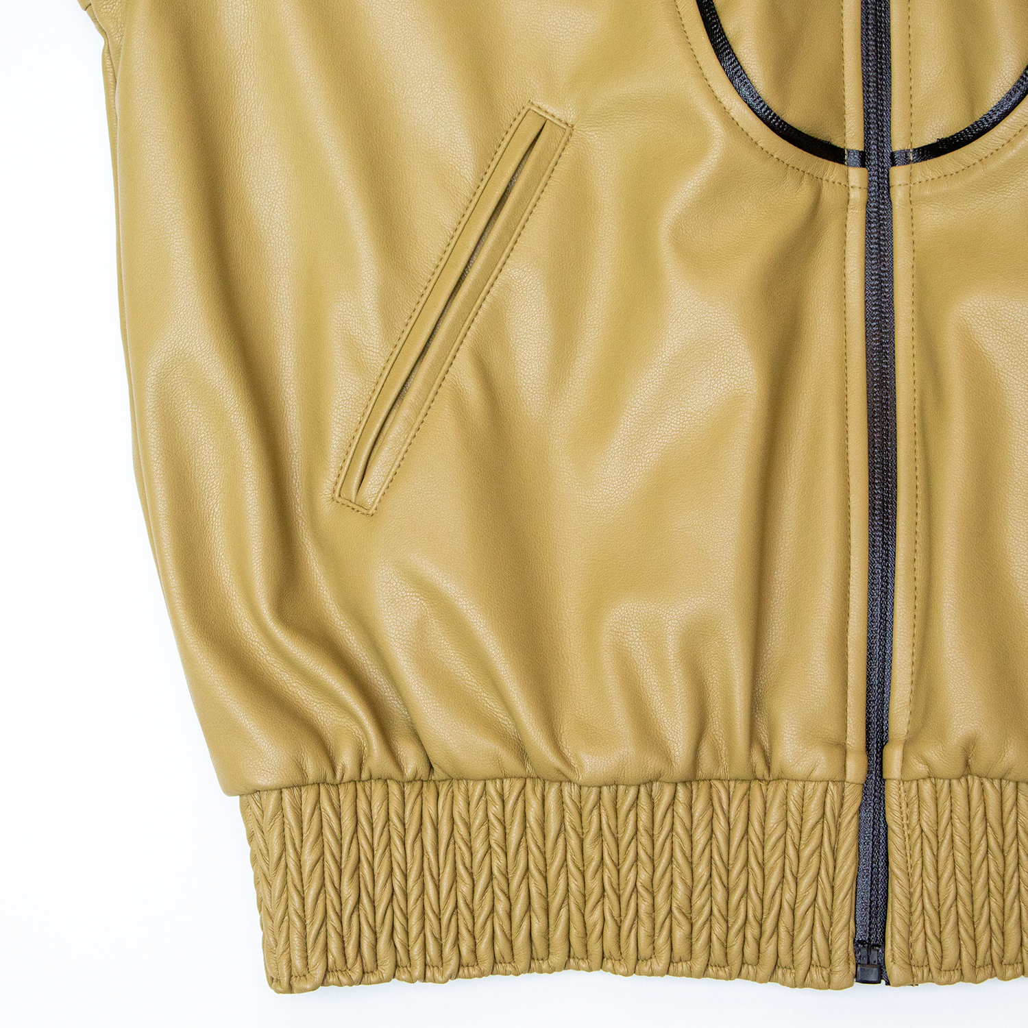 Fashionable solid color simple stand up collar zipper jacket