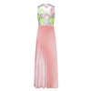 New V-neck sequined patchwork long dress
