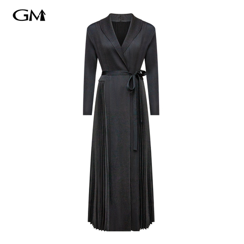 New V-neck suit long dress