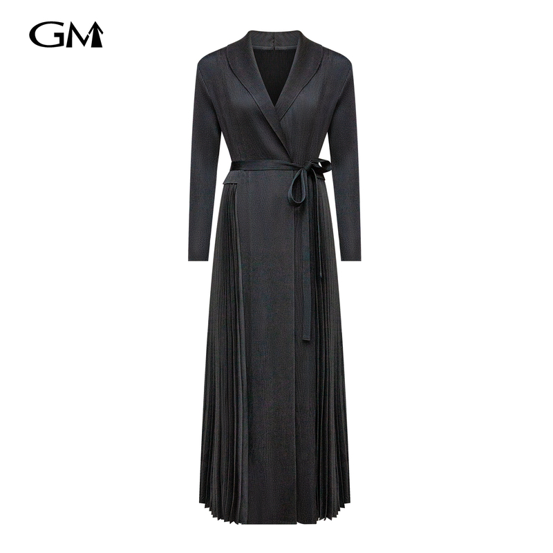 New V-neck suit long dress