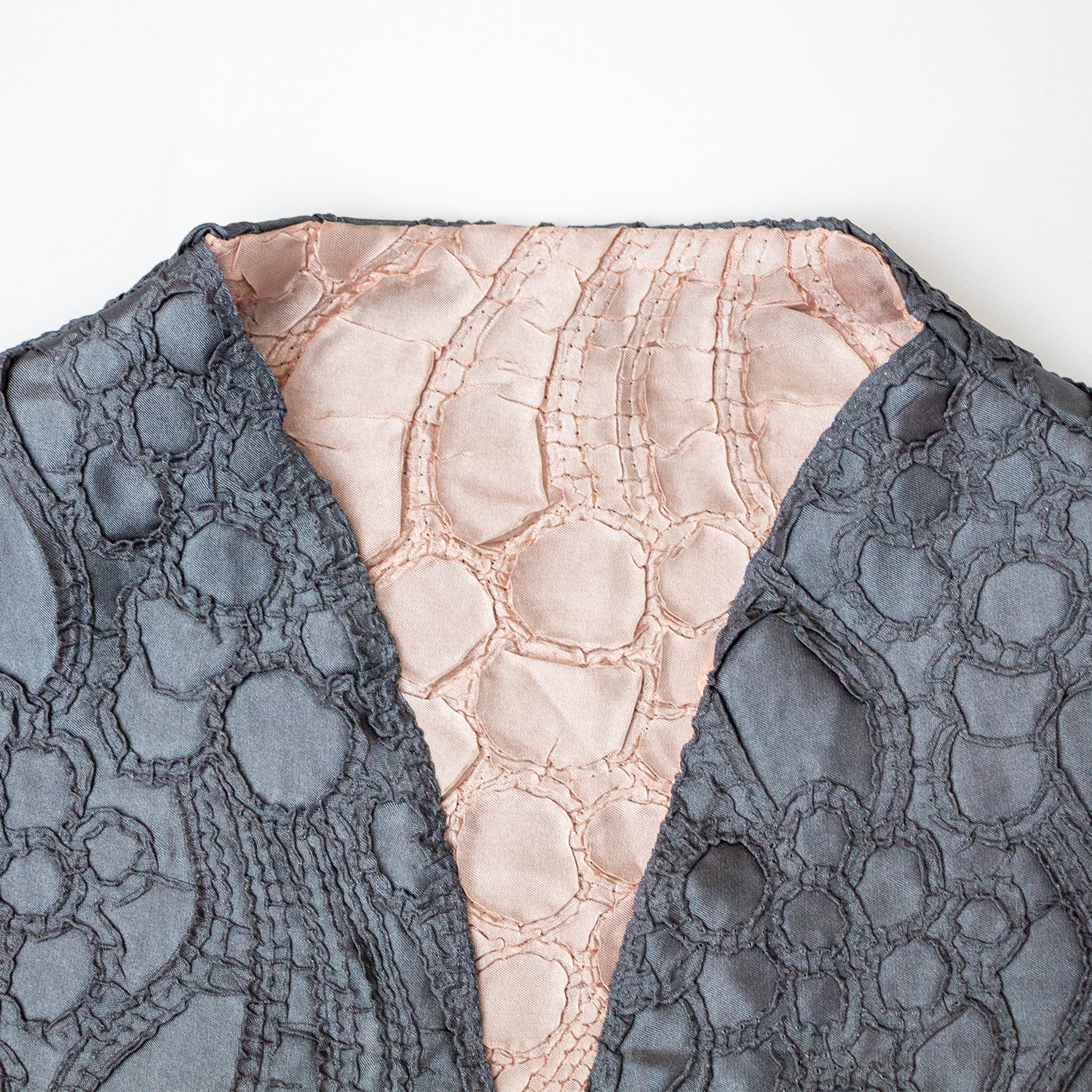 Grey mid length cardigan jacket