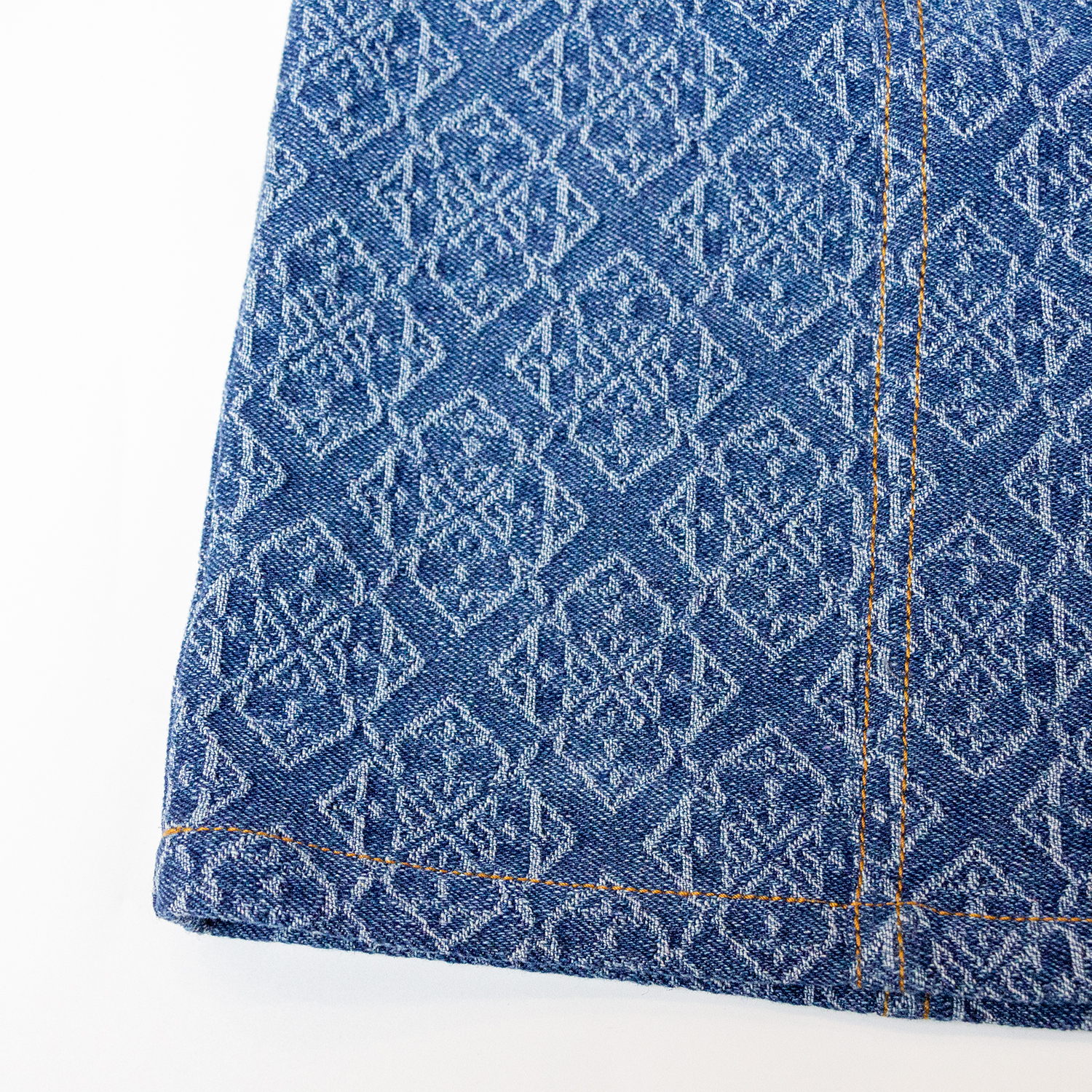 New printed denim skirt