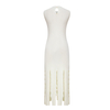New solid color round neck knitted dress