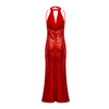New solid color sequin dress