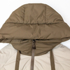 Fashionable contrasting diamond grid loose hooded cotton jacket