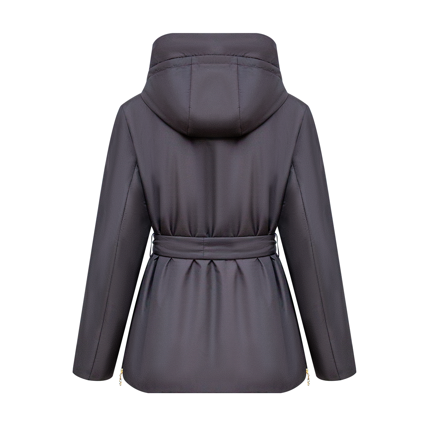 New hooded waist cinching slimming cotton jacket