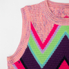 New color blocked knitted vest