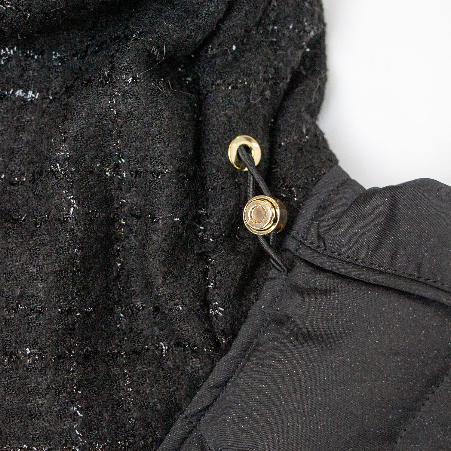 New high necked hooded solid color cotton jacket