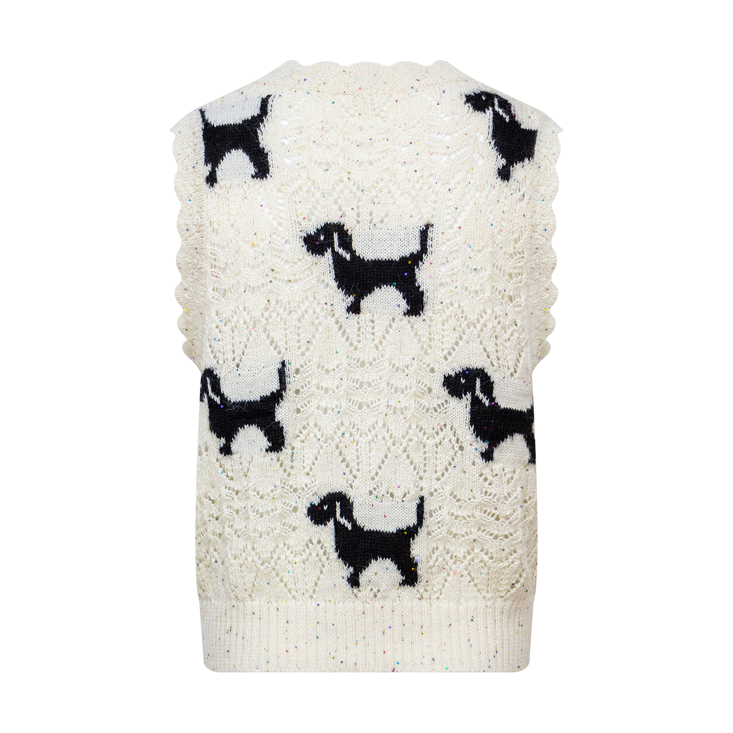 New puppy pattern knitted vest