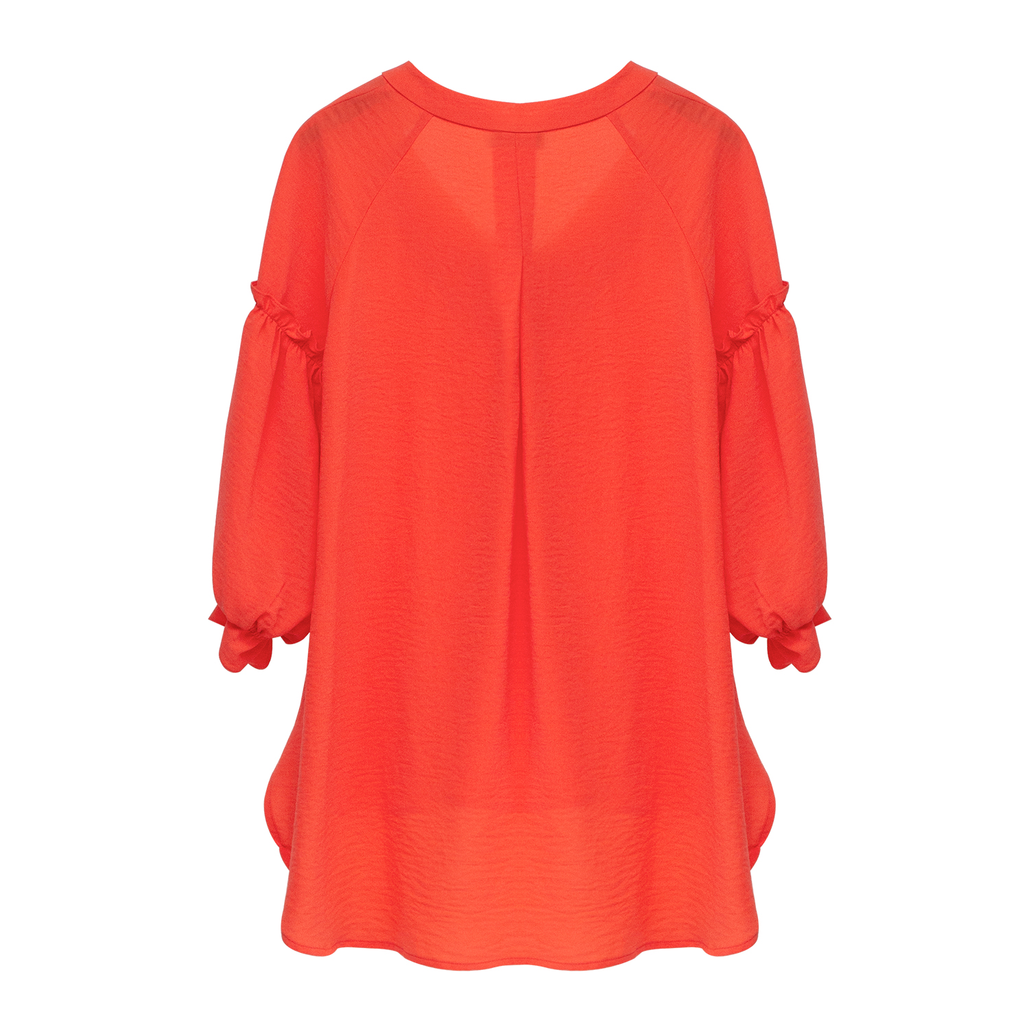 Solid V-neck chiffon top