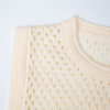 New round neck hollow knitted sleeveless vest