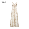 New 3D Embroidered Strap Dress