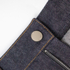 New color blocked denim skirt