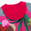 New round neck exquisite printed knitted top