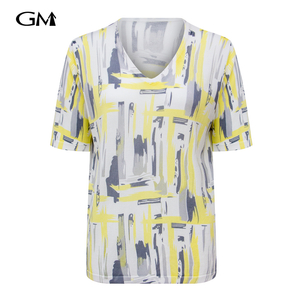 Summer New Abstract Printed Knitted Top