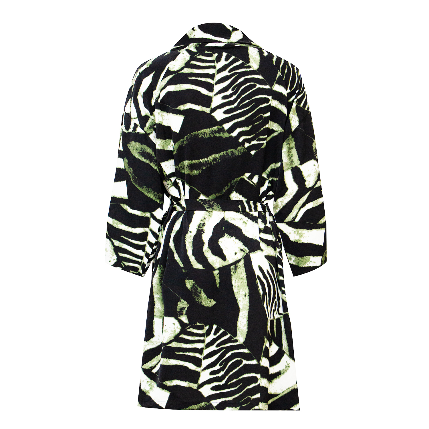 Fashionable high neck zebra print dress