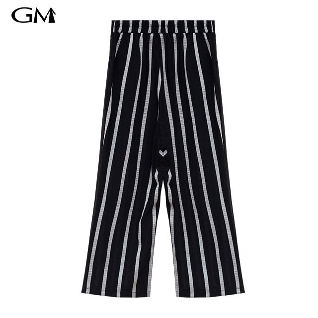 Korean version loose striped trousers