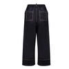 New solid color elastic waist straight leg pants