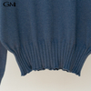 New loose and slimming solid color half high neck knitted top