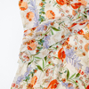 New small fresh printed V-neck long sleeved dress