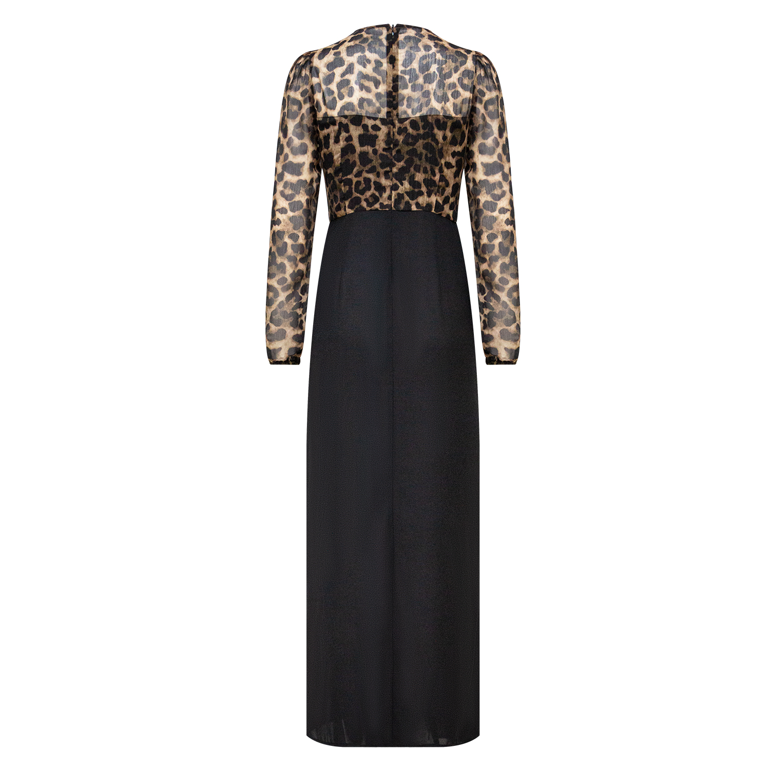 Round neck leopard print dress