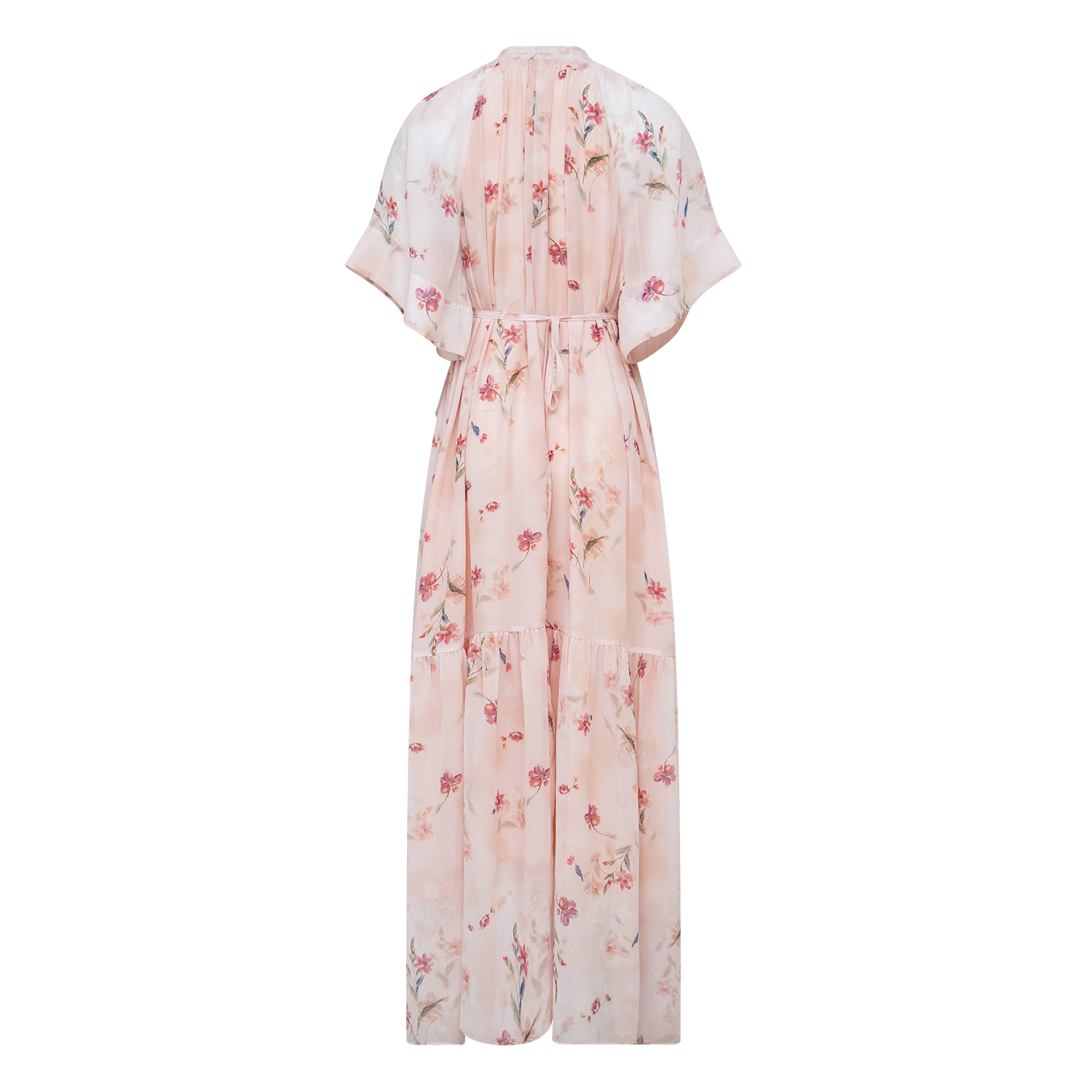 New printed round neck short sleeved dress