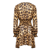 New leopard print V-neck dress