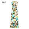 New round neck sleeveless long dress